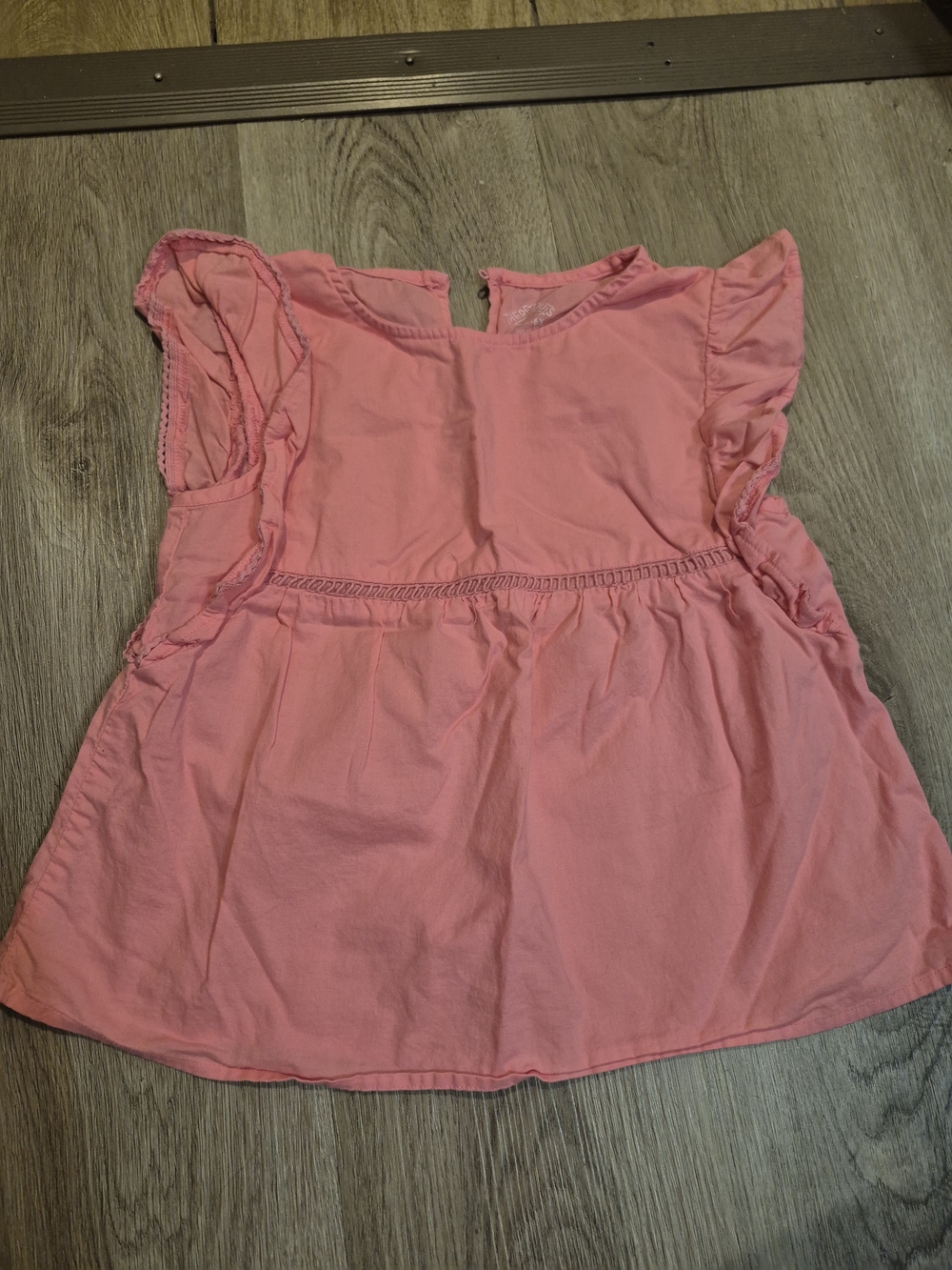 Pink Ruffle Sleeve Cotton Top